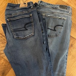 Two pairs of American Eagle Jeans